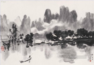 徐北紅川の風景古い中国 Oil Paintings